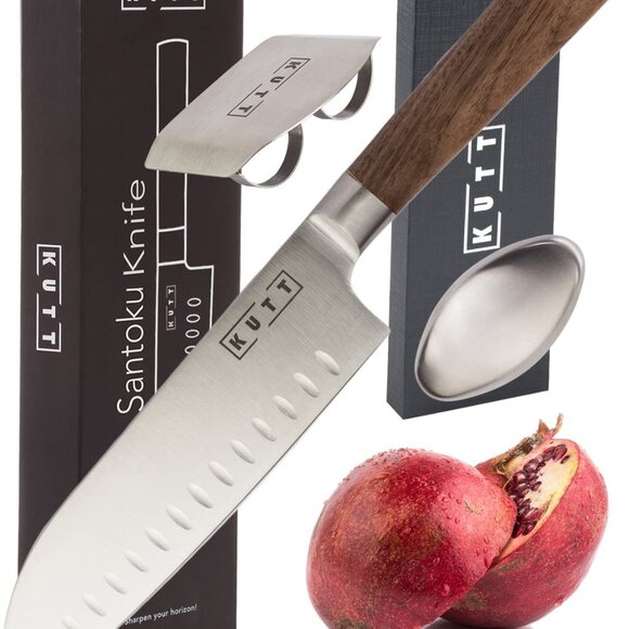 Kutt Kitchen Santoku Knife Set 7 Inch Chef's Knife German Stainless Steel Blade - Picture 1 of 4